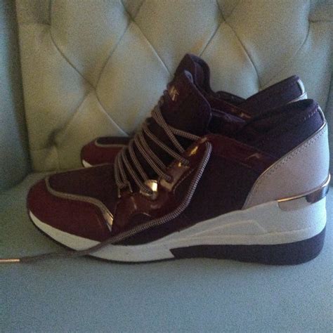 michael kors liv trainer oxblood|MK MICHAEL KORS OXBLOOD TRAINER .